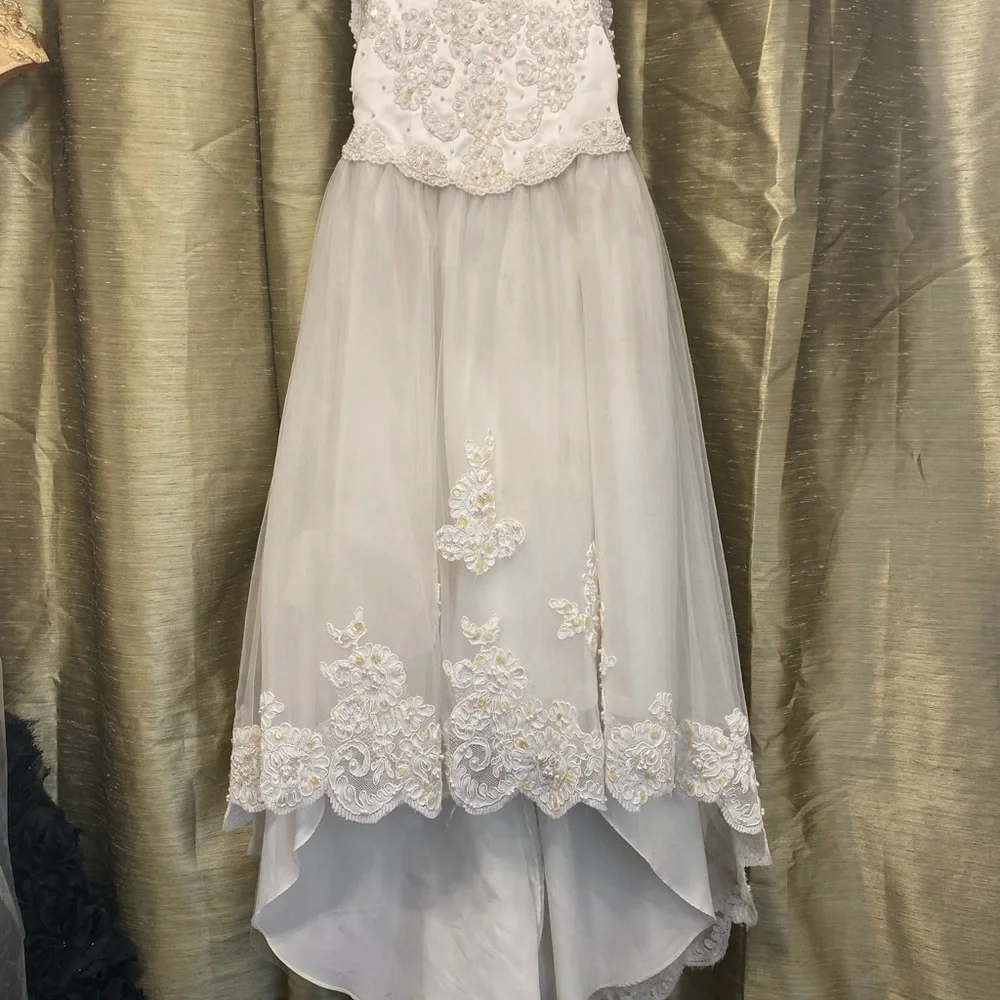 Elegant White Girls Bridal  Ceremony Dress Sz 2 - Picture 3 of 11